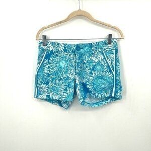 Lilly Pulitzer Ariel Blue Lion In The Sun Womens 00 Summer The Callahan Short